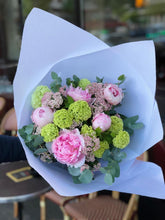 Charger l&#39;image dans la galerie, bouquet pivoine rose française tailleM
