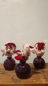 Trio de Vases de Fleurs séchées