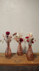 Trio de Vases de Fleurs séchées